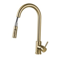 Kitchen Faucet With Pull Out Sprayer 2 Mode 360  Rotating Single Handle Sink Tap
