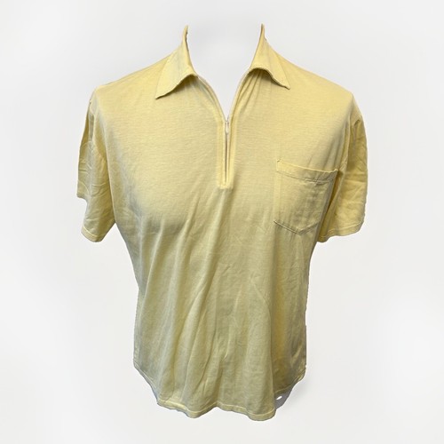 Givenchy, Polo vintage Givenchy gialla collo zip colletto media M cotone S/S