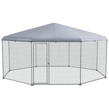 17.1' x 15.7' Chicken Run for 19-25 Chickens with Cover