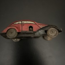 MARX STREAMLINE SPEEDWAY RED CAR PART TIN WIND UP TOY 1930s Untested Parts