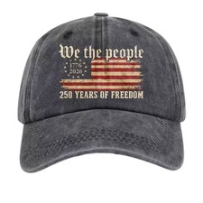 We The People 1776-2026 250 Years of Freedom Vintage US Flag Baseball Cap