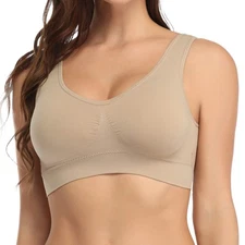 Coobie Women’s Seamless Bra Wide Straps, Wire-Free Everyday Bralette