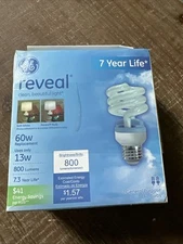 2 PK GE Lighting Reveal Spiral CFL 13-Watt (60-watt replacement) 800-Lumen