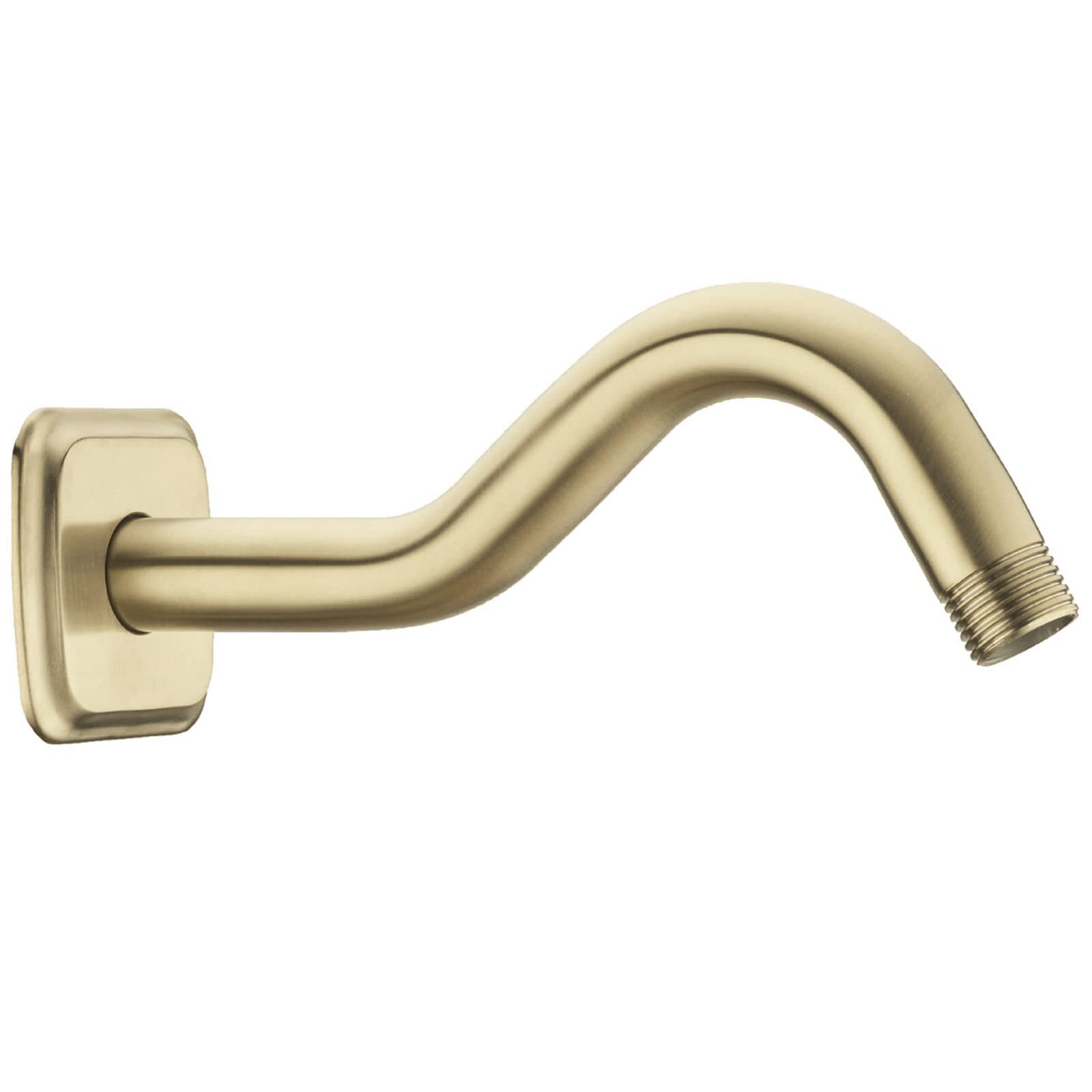 8 Inch Angled Shower Arm Extension with Flange, Stainless Steel Curved Shower...