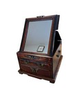 Antique Chinese Jewelry Box Dressing Case W/Folding Mirror & Drawers
