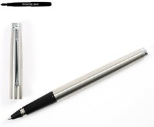 Vintage Rotring Rollerball Pen in Silver Steel with Chrome Trim