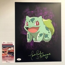 Tara Sands Signed Autographed Bulbasaur 11x14 Photo Pokemon JSA COA 1