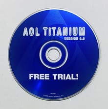 AOL TITANIUM, Version 5.0, CD, Free Trial, America Online, Disk Only, EX