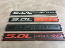 NEW 2x ABS for 5.0L coyote V8 badge Emblem body Badge Sticker Decal many color