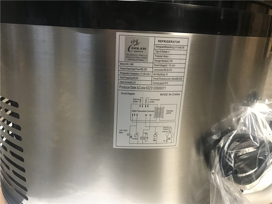 BAKERY Countertop Curved Glass Refrigerated ARC100R CASE RESTAURANT