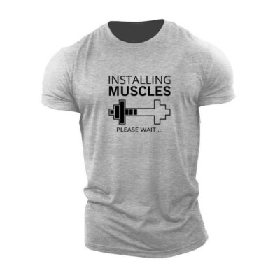 Gewichtheben T-Shirt, atmungsaktives lockeres kurzärmeliges T-Shirt, Fitnessstudio Trainingskleidung