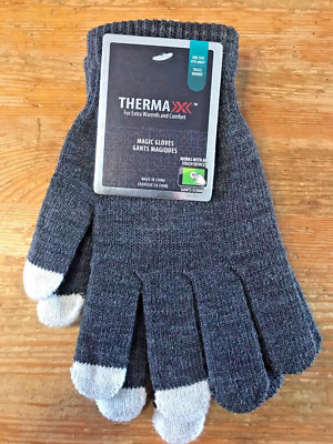 Thermax Gloves Touch Screen Compatibility Gray One Size Smart Phone New