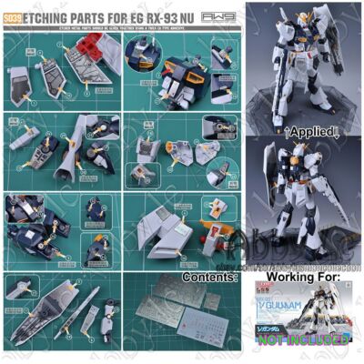 for EG 1/144 Entry Grade RX-93 Nu v AW9 S039 Detail-up Part Etched Sheet w/Decal