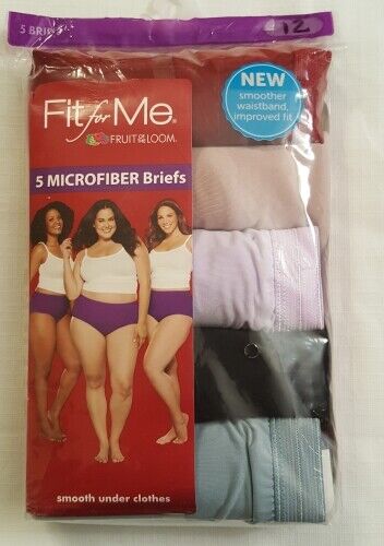 Women's Fruit of The Loom Fit For Me Cotton or Microfiber Briefs: Size-10