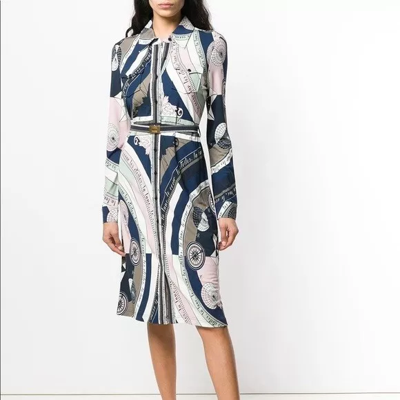 TORY BURCH Crista Belted Shirtdress XS eBay