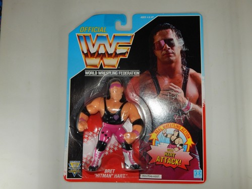 Bret Hart Hasbro WWF Wrestling Figure Purple Heart...