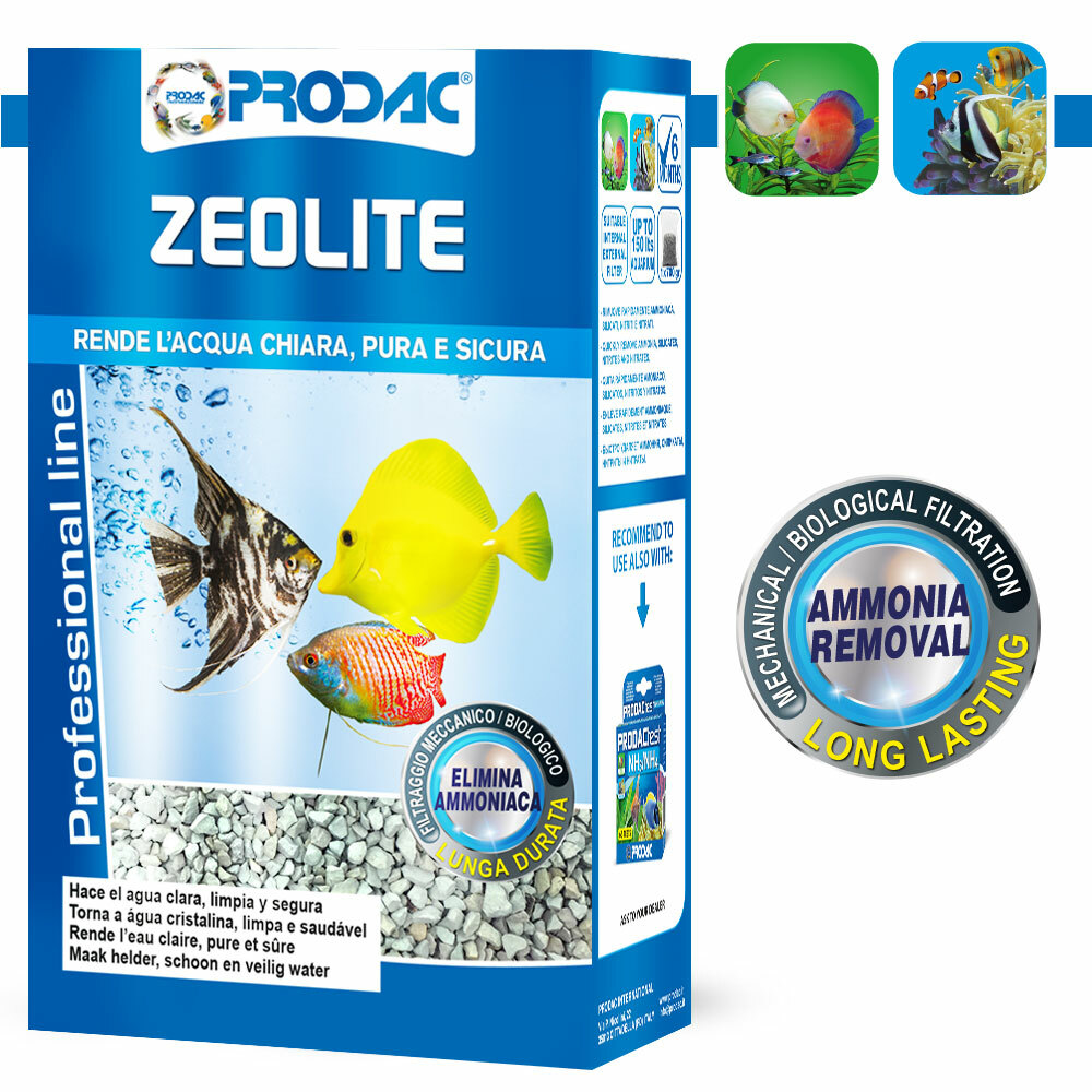 PRODAC ZEOLITE 700 GR MATERIALE PER FILTRAGGIO BIOLOGICO/MECCANICO ACQUARIO