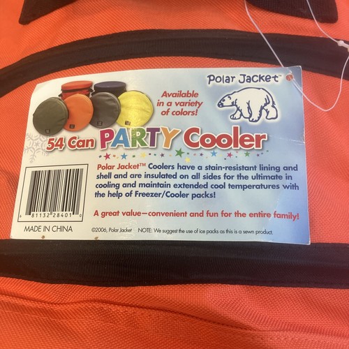 Polar Jacket 54 Can Round Cooler Pop Up Party Cooler Orange Color - Picture 5 of 12