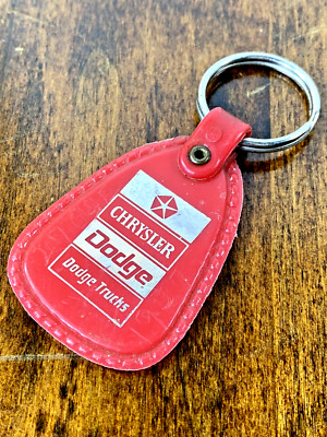 Vintage 1970's Dodge Trucks Plastic Key Fob Chrysler Dealer Decatur TX USA