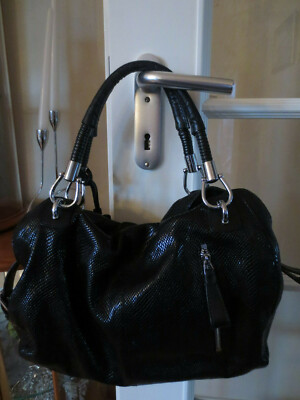 Schöne, exklusive Designer original CERUTTI-Tasche, aus Leder im Python-Optik 