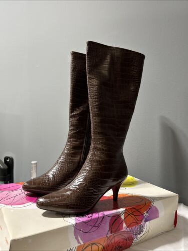 Amelia Grace Naomi Coffee Brown Knee High Boots 8.5M Sh - Picture 2 of 9