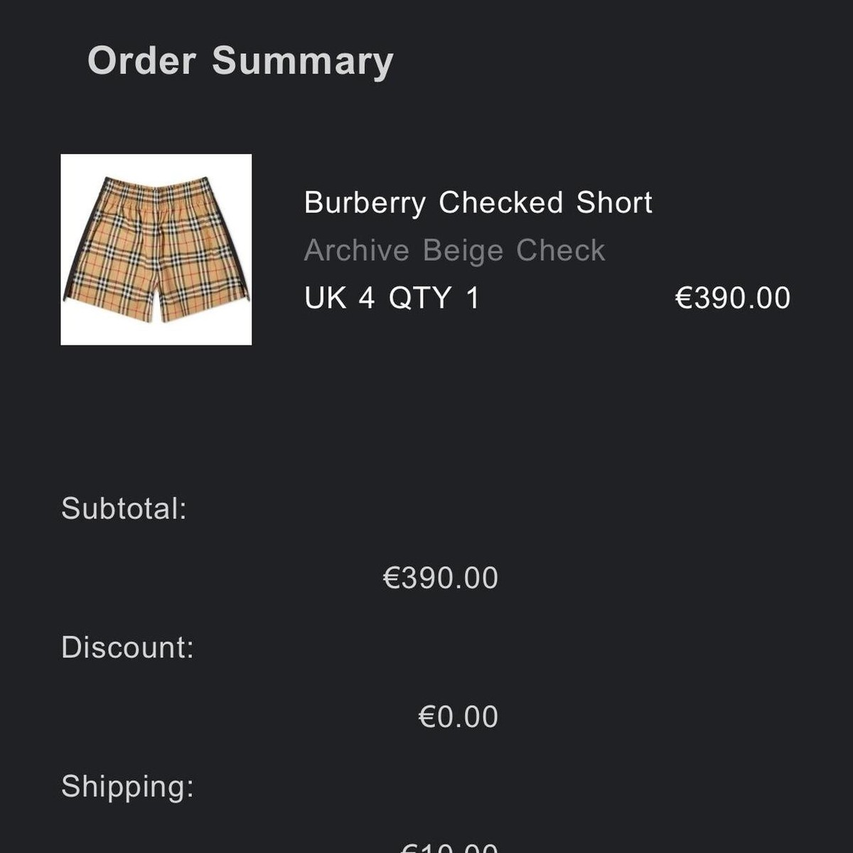 Name: Burberry Vintage Check Shorts | eBay