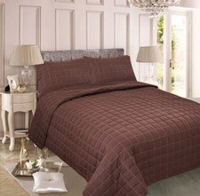 100 Cotton 3pcs Quilts Bedspread King Size Reversible Coverlet Set 96X108 7lbs