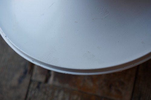 Vintage Tulip Vanity Stool Fluffy White Seat - Picture 10 of 12
