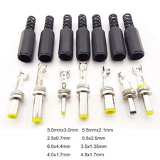 2/10x DC Male Jack Power Plug Connector Adapter Male Socket Adaptor Audio CCTV