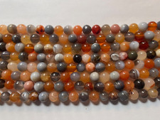 MULTICOLOR 10 MM AGATE SMOOTH BEADS 15.5" STRAND BELOW WHOLESALE BARGAIN  