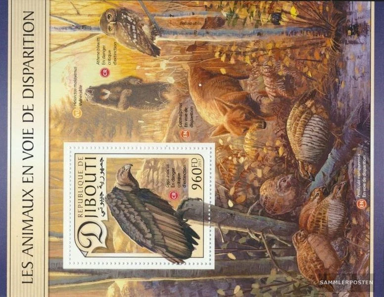 djibouti bloc-feuillet 573 (complète. Edition.) neuf avec gomme originale 2017 e - Photo 1/1