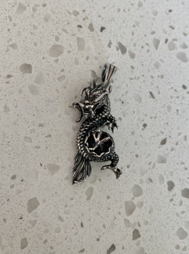 Som's Sterling Silver Dragon Pendant - Afbeelding 1 van 2