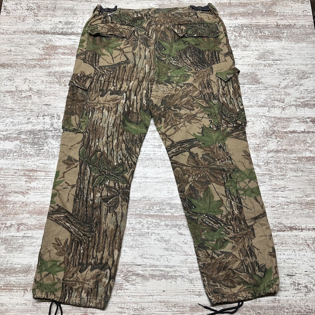 Vintage Realtree Pants Mens XL Camo Cargo Adjustable Waist