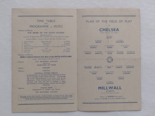 1945 Chelsea v Millwall 7th April Football League Cup Final South - Picture 12 of 16