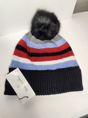 Vera Bradley Cozy Hat In Perfectly Plaid New Furry Pom Pom  display picture 2