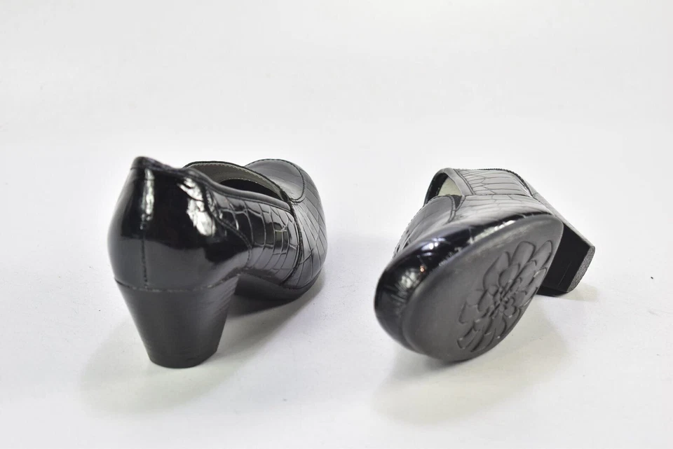 Vitaform  Krokolackstretch Elegance Pumps.schwarz, Gr.36, QVC - Bild 2 von 4