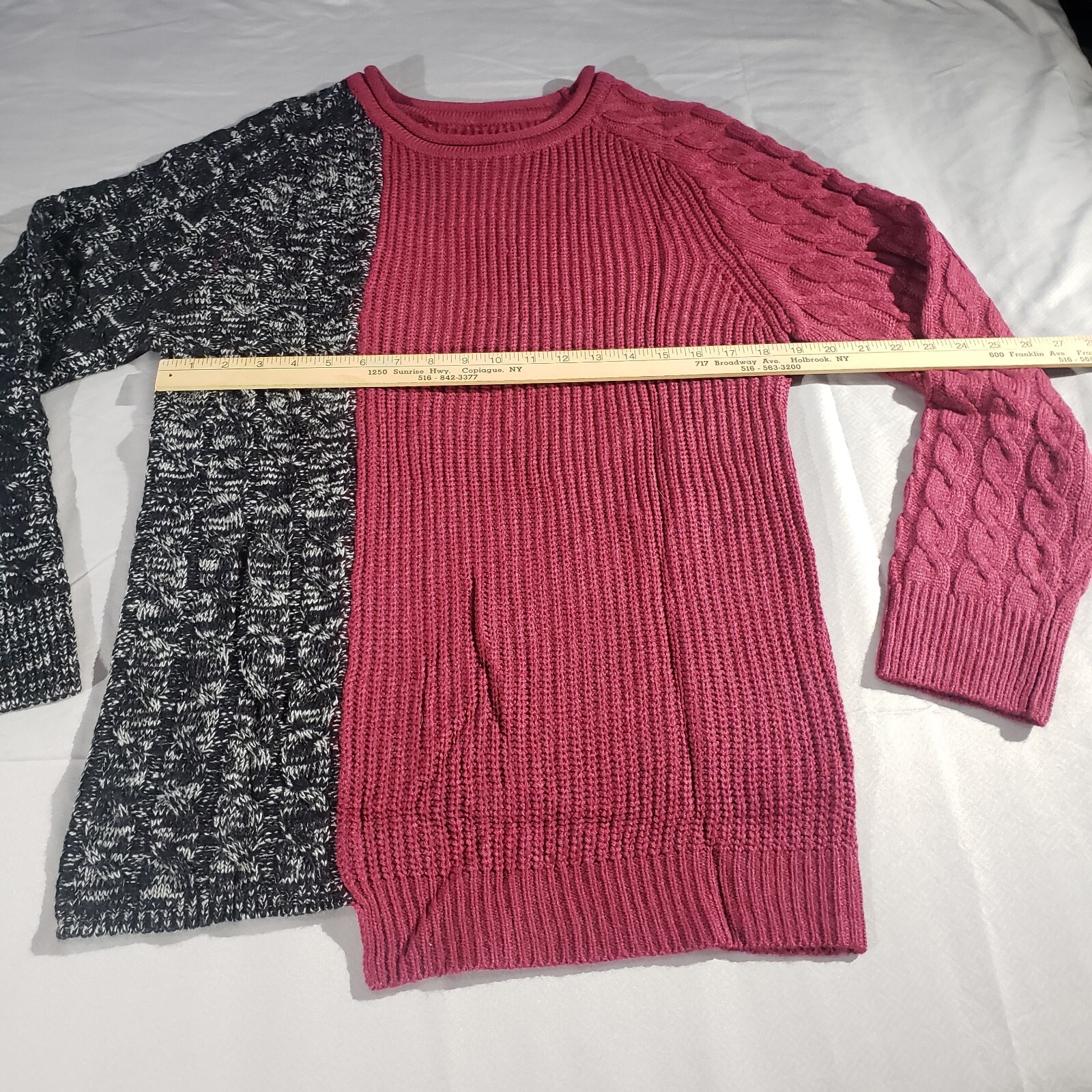 Mens Winter Warm Patchcolor Pullover Sweater Coat… - image 4