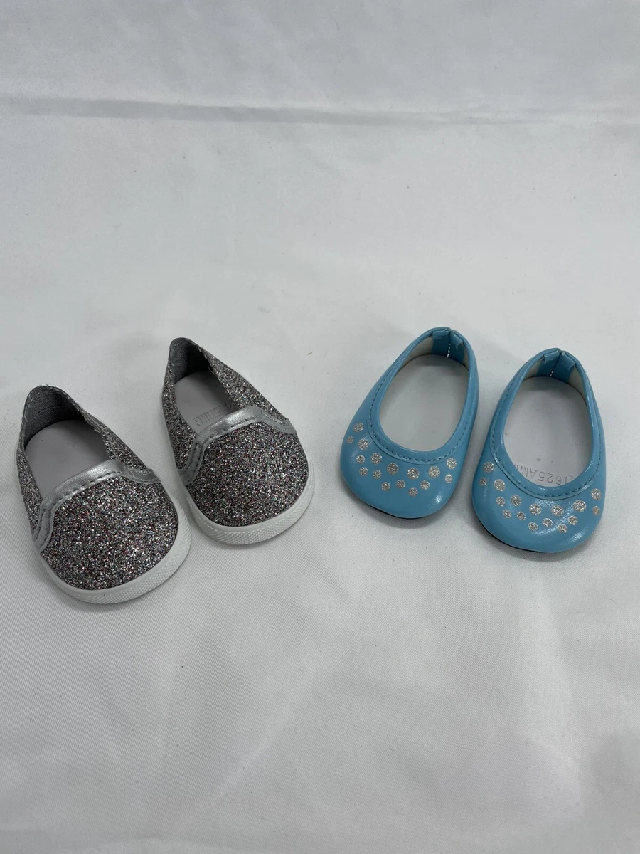 Blue sparkle flats sale