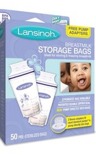 Lansinoh breastmilk storage bags - 50 count, sealed box
