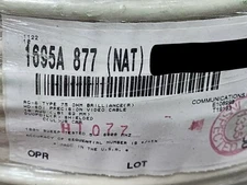 Belden 1695A Video Brilliance HD-SDI RG6 Coaxial Cable 6GHz Plenum White /10ft