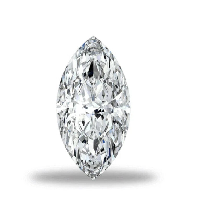 White D Color VVS1 Marquise Cut Moissanite Stone Loose Gemstone With Certificate