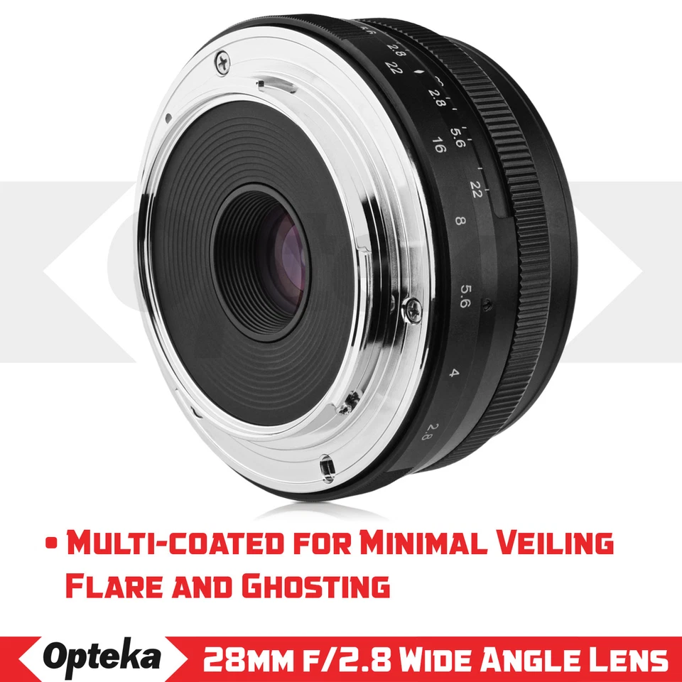 Opteka 28mm f/2.8 Lens + Kit for Olympus OM-D E-M10 E-M5 E-M1 PEN E-PL7 E-PL6 P5 - Image 4 of 4