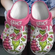 Personalized The Grinch Christmas Clogs Shoes, Custom Name Clog, Christmas Gift