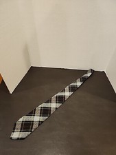 Vintage Wembley Wool Blend Multicolor Gray Tartan Plaid Men's Neck Tie