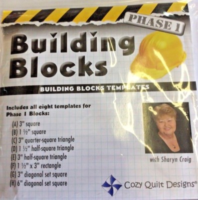 COZY QUILT DESIGNS #CQD05004-PHASE I BUILDING BLOCKS TEMPLATES
