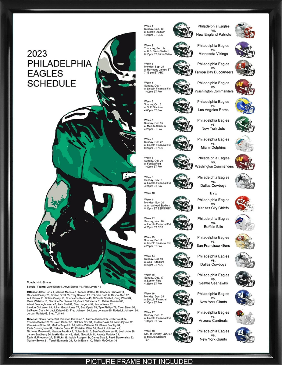 Philadelphia Eagles 20232024 Schedule How to Watch Games Online Free🐩