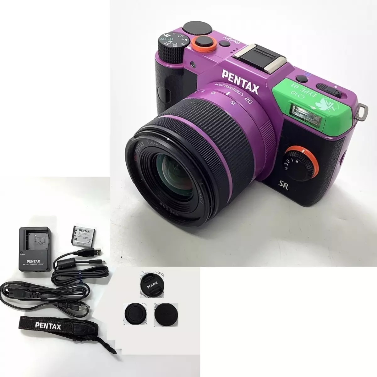 Pentax Q10 Evangelion Purple Camera Limited Edition Japan Anime Model Used