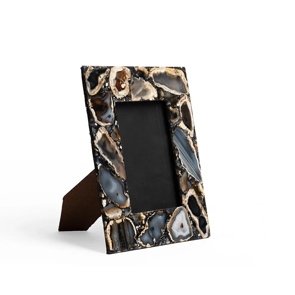 Wild Agate Photo Frame | Handmade Natural Stone Picture Frame | Luxury Home deco - Image 4 of 4