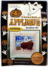 NEW 1997 Iron-On Innovations Halloween Puffy Fashion Applique Kit Pumpkins 12751