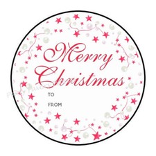 TO FROM GIFT TAG MERRY CHRISTMAS ENVELOPE SEALS LABELS STICKERS PARTY FAVORS